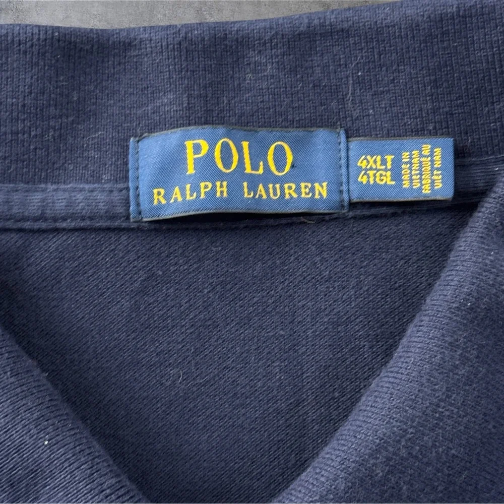 Polo Ralph Lauren Polo Bear Polo Shirt 4XLT Navy Big Tall Embroidered Bear